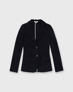 Load image into Gallery viewer, Unconstructed Knit Jacket Navy Wool Pique
