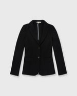 Load image into Gallery viewer, Unconstructed Knit Jacket Black Wool Pique
