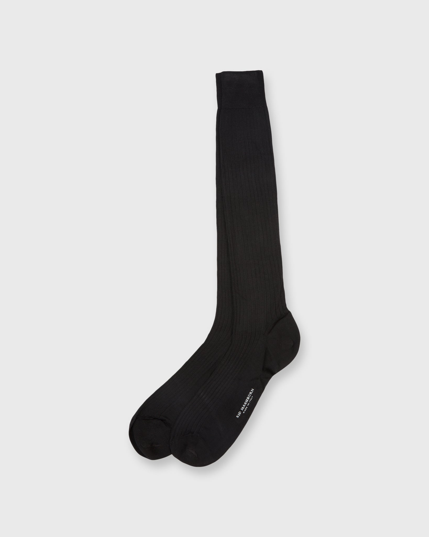 Over-The-Calf Dress Socks Black Silk