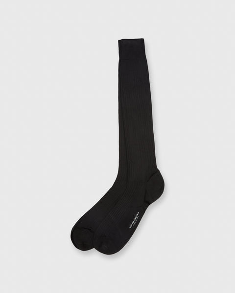 dress black socks Over-The-Calf Dress Socks in Black Silk