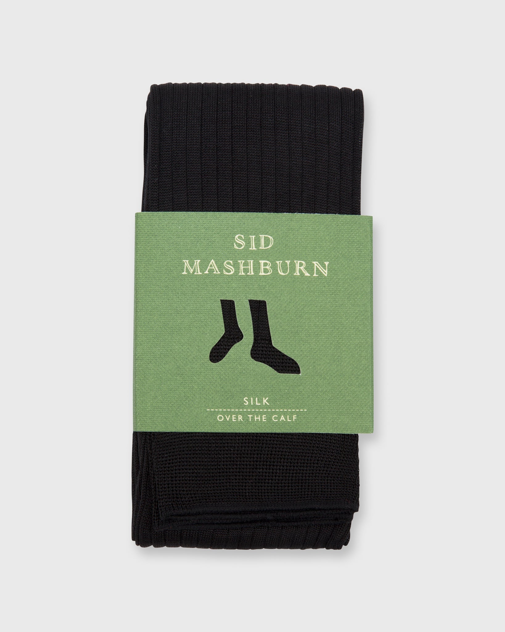 Over-The-Calf Dress Socks Black Silk