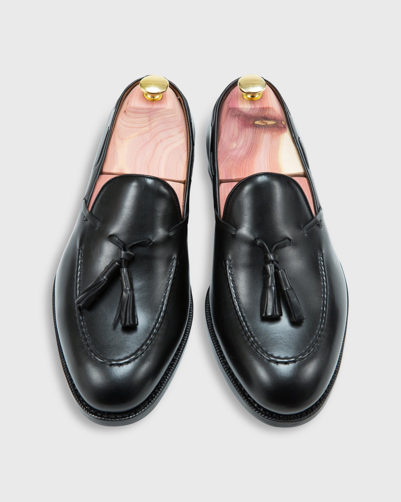 Italian Tassel Loafer Black Calfskin