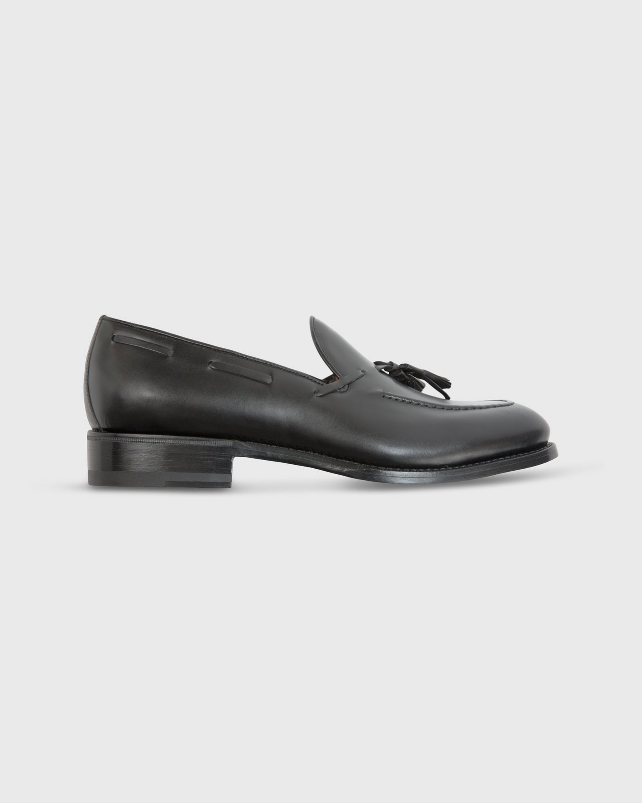 Italian Tassel Loafer Black Calfskin