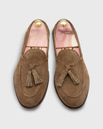 Load image into Gallery viewer, Italian Tassel Loafer Tobacco Suede
