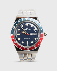 Q Timex Reissue Watch Silver/Navy/Red