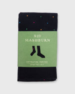 Load image into Gallery viewer, Over-The-Calf Dress Socks Navy/Multi Dot Extra Fine Merino
