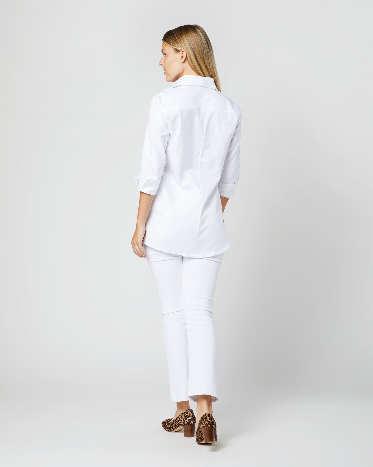 Designer Tunic in White Roxford
