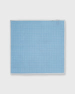 Load image into Gallery viewer, Wool/Silk Print Pocket Square Glacier Blue/Pale Grey Micro Dot
