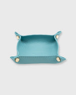 Load image into Gallery viewer, Soft Small Square Tray Turquoise Alce Leather
