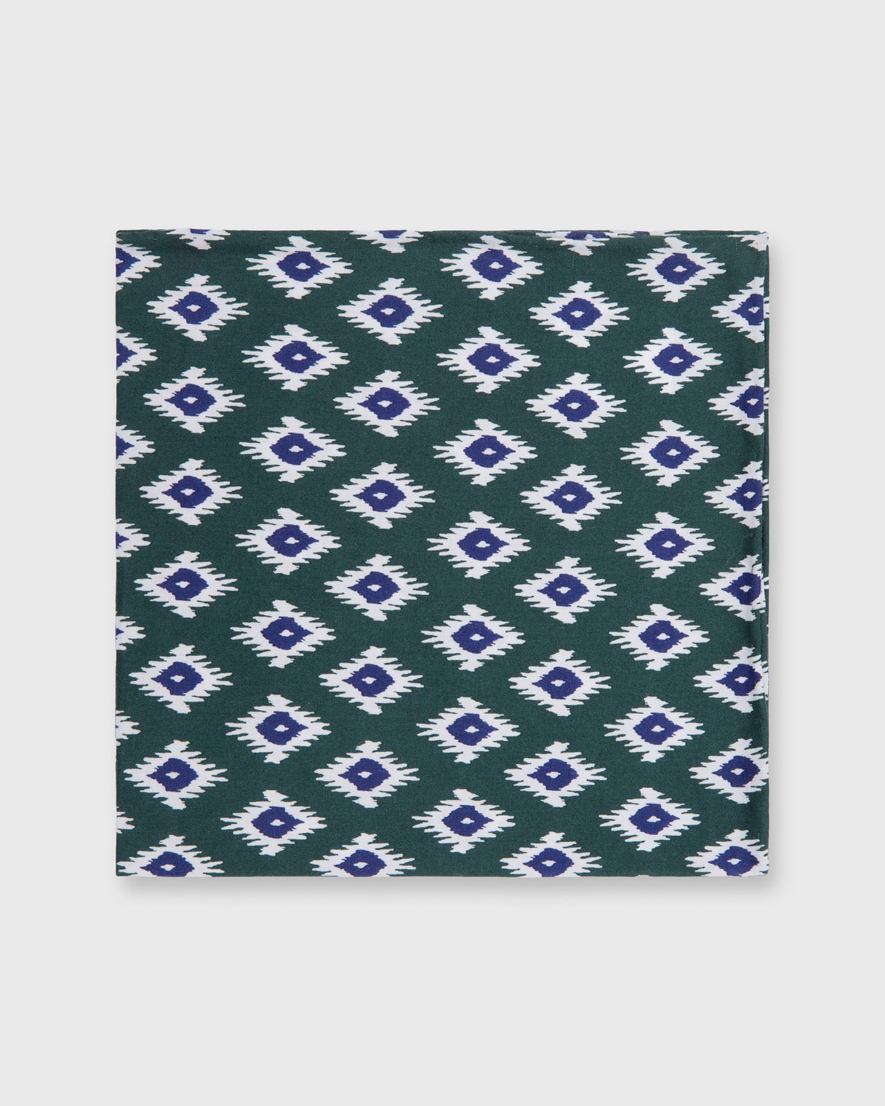 Cotton Print Pocket Square Forest Aztec