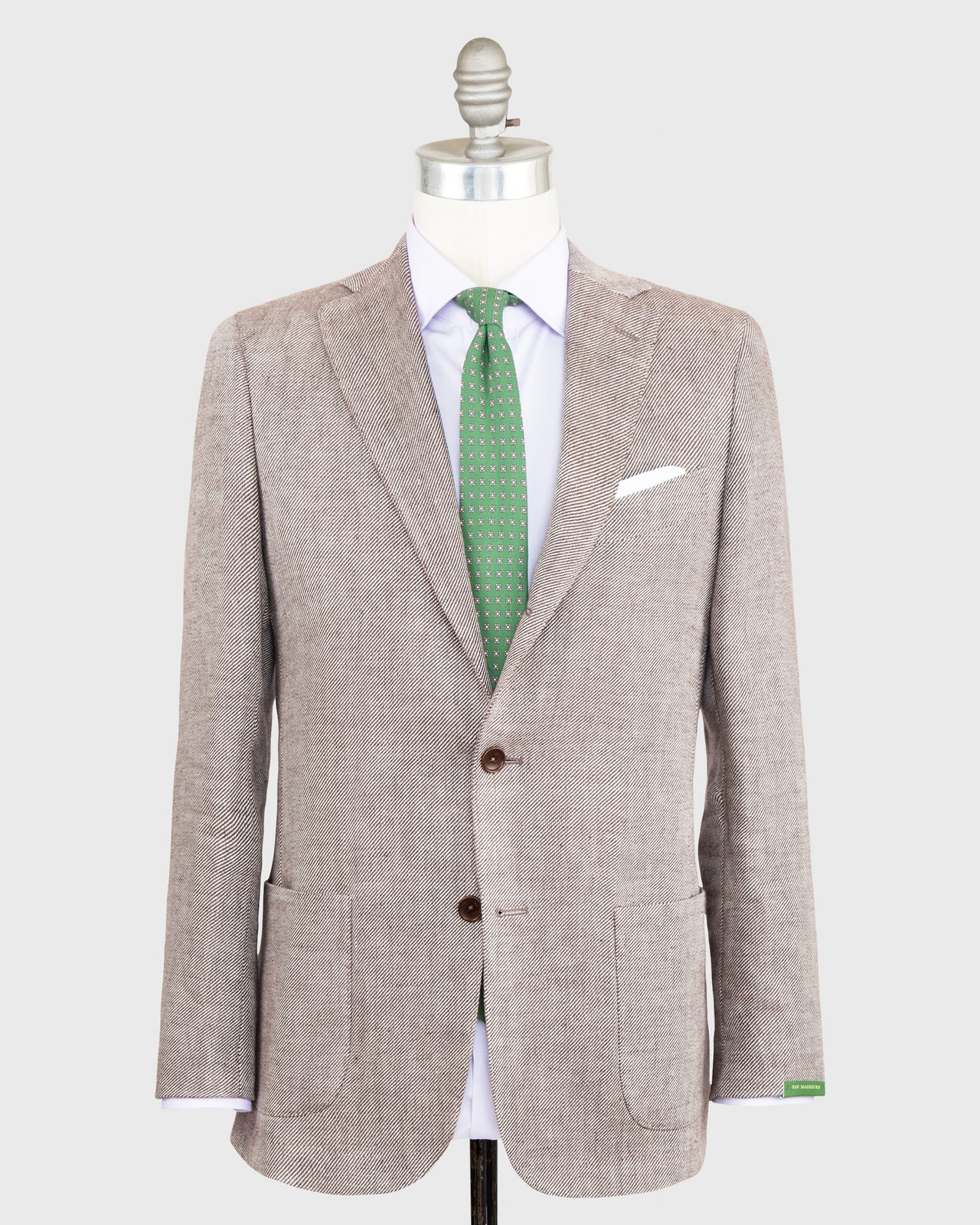 Virgil No. 2 Jacket Brown/Sand Linen Twill