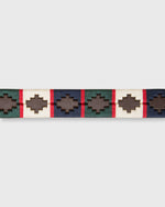 Load image into Gallery viewer, 1 1/8&quot; Polo Belt Cream/Red/Navy/Green Chocolate Leather
