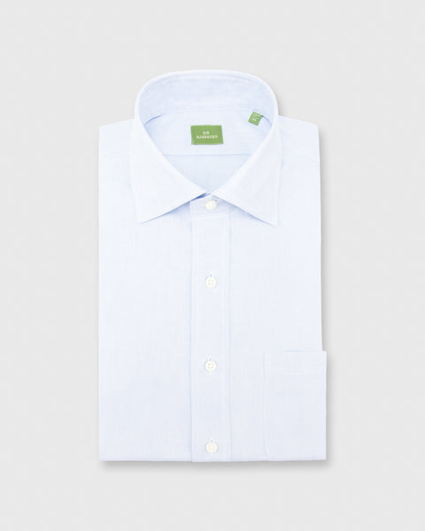 Spread Collar Dress Shirt Pale Blue Micro Cellulare