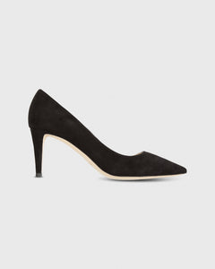 Classic Pointed-Toe Pump Black Suede