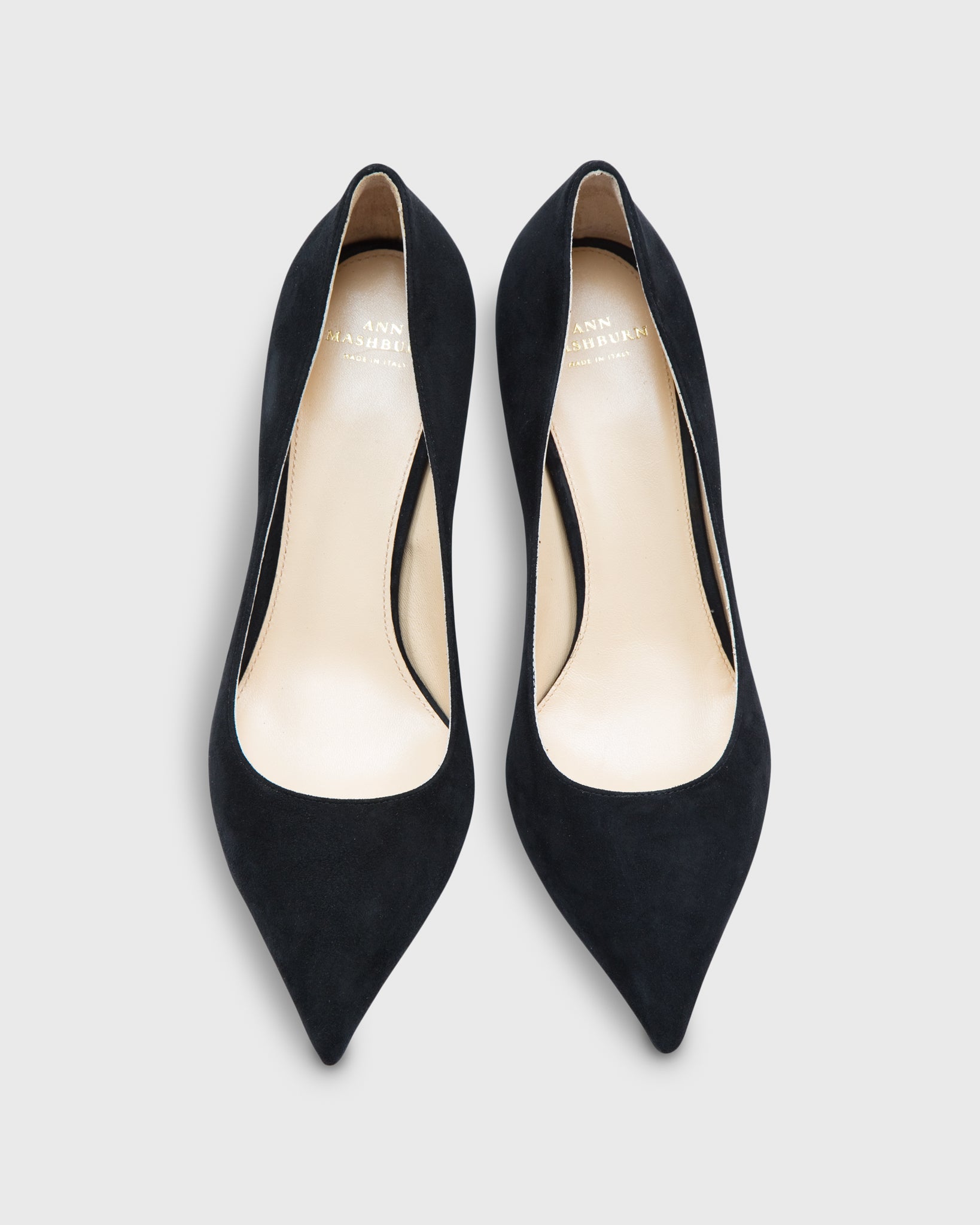 Classic Pointed-Toe Pump Black Suede