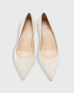 Load image into Gallery viewer, Kitten Heel Pointed-Toe Pump Light Sand Suede
