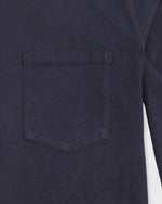 Load image into Gallery viewer, Long-Sleeved Pocket Tee Navy Heavy Jersey
