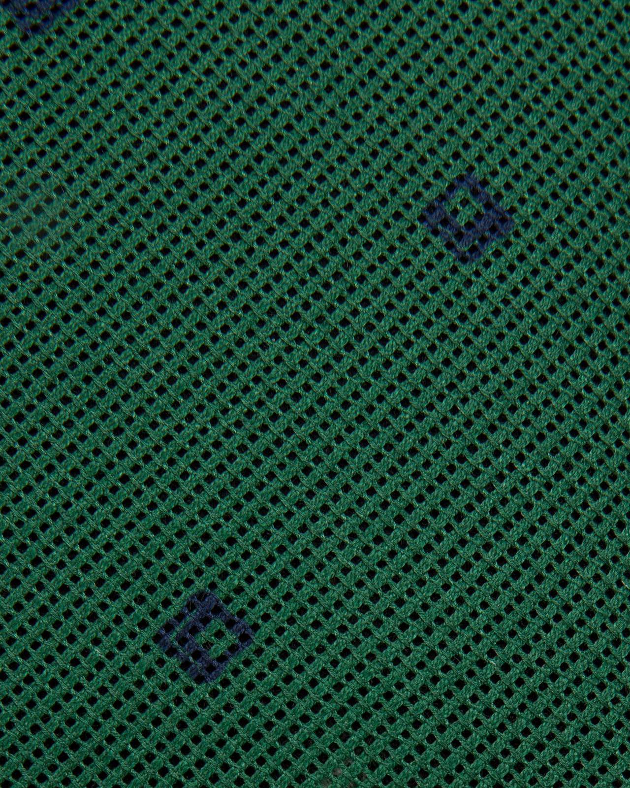 Cotton Woven Tie Pine/Navy Diamonds