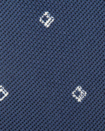 Load image into Gallery viewer, Cotton Woven Tie Navy/White Diamonds
