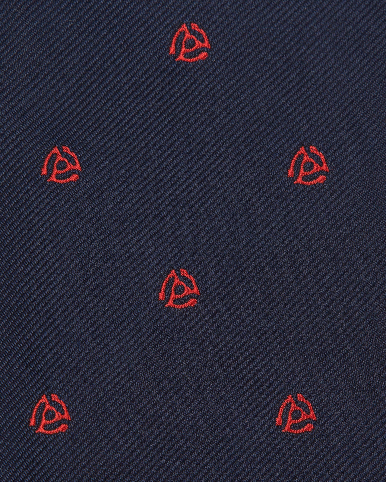 Silk Woven Club Tie Navy/Red 45 Turntable Adapter
