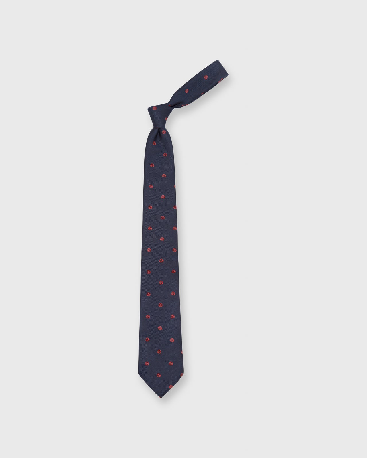 Silk Woven Club Tie Navy/Red 45 Turntable Adapter