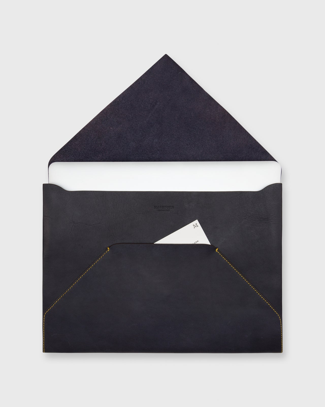 Laptop Case Navy Leather