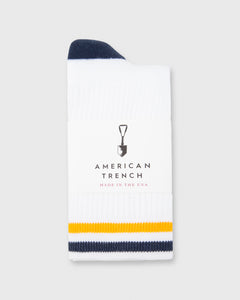 Kennedy Luxe Athletic Socks White/Navy/Gold