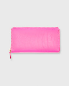 Zip Wallet Bright Pink Leather