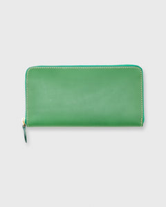 Zip Wallet Green Leather