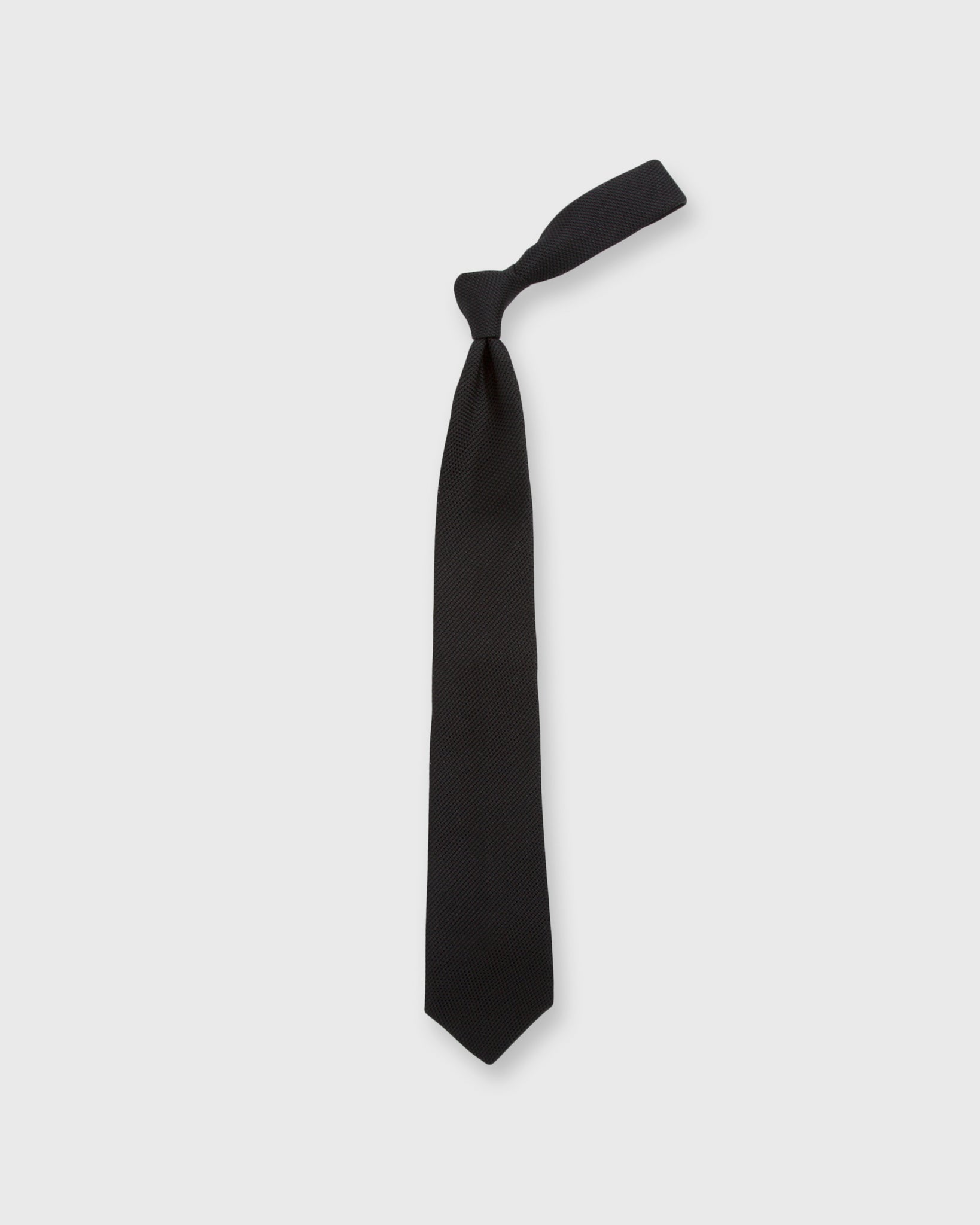 Silk Fino Grenadine Tie Black