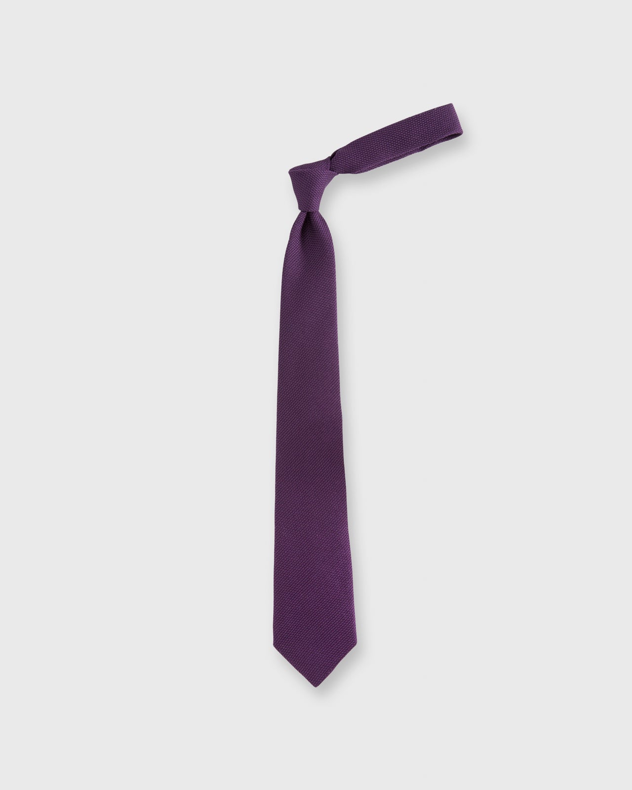 Silk Fino Grenadine Tie Eggplant