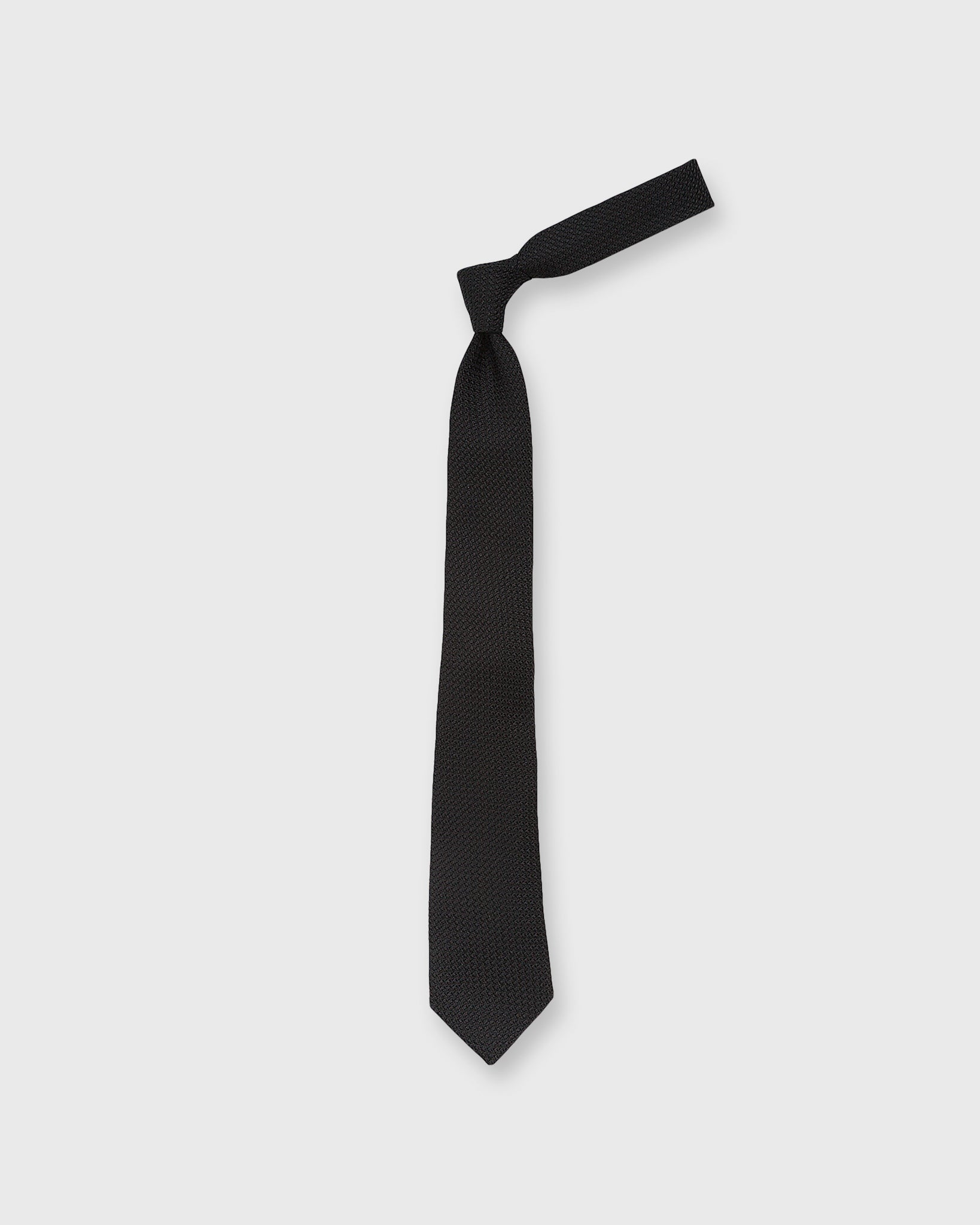 Silk Grosso Grenadine Tie Black