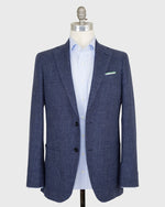 Load image into Gallery viewer, Kincaid No. 2 Jacket in Blue Mix Linen/Wool Hopsack
