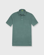 Load image into Gallery viewer, Short-Sleeved Polo Dark Spruce Pima Pique
