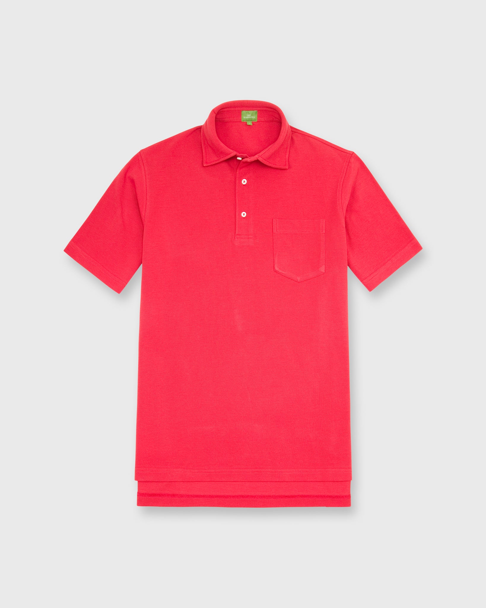 Short-Sleeved Polo Red Pima Pique