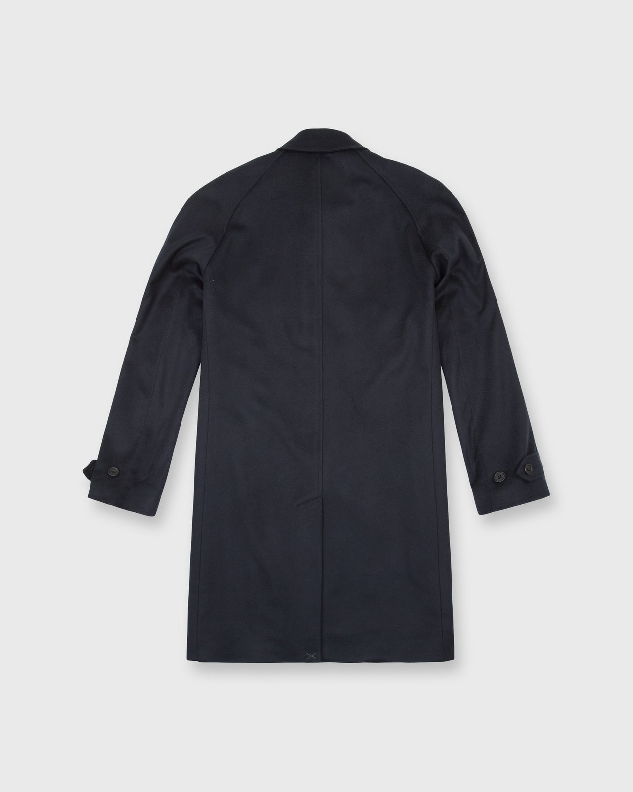 Tailored Traveler's Trench Navy Wool/Cashmere