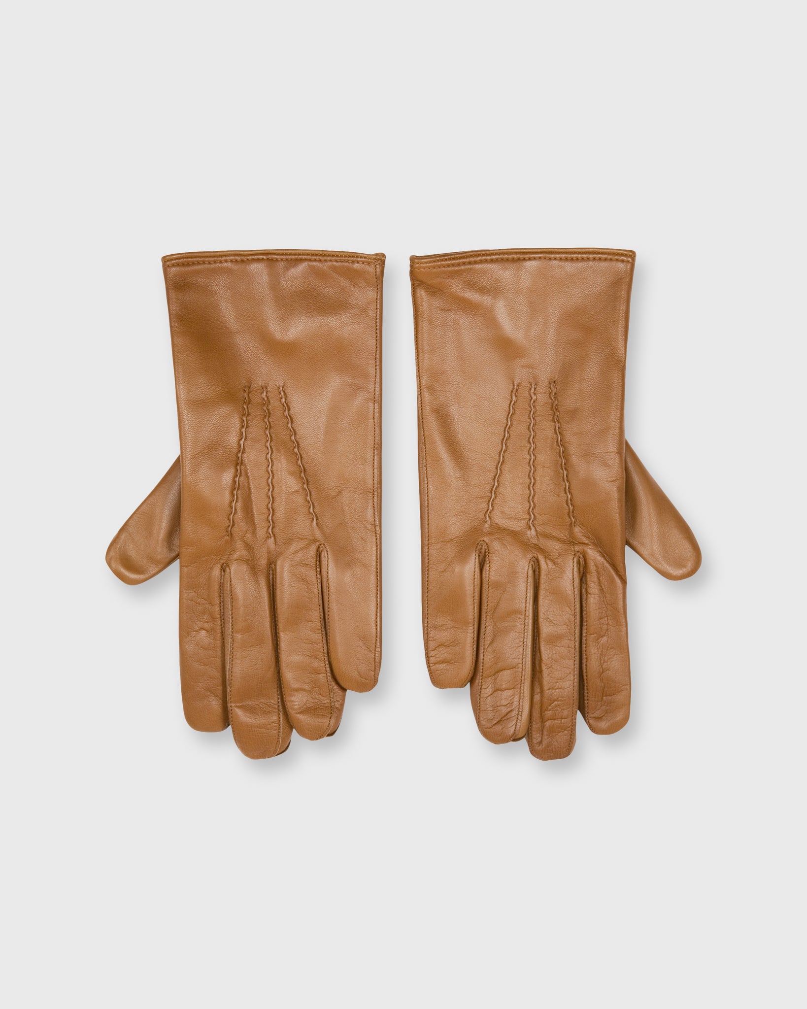 Cashmere-Lined Gloves Camel Nappa Leather