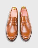 Load image into Gallery viewer, Italian Penny Loafer Medium Brown Calfskin
