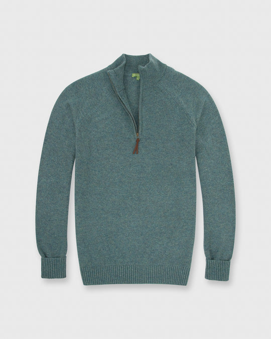 Half-Zip Sweater Heather Pine Cashmere