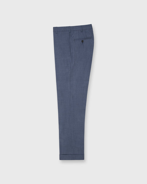 Dress Trouser in Steel Blue Wool Hopsack | Shop Sid Mashburn