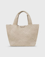 Load image into Gallery viewer, Mercato Handwoven Tote Beige Leather
