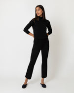 Load image into Gallery viewer, Faye Flare Cropped Pant in Black Ponte Knit

