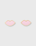 Load image into Gallery viewer, Kiss Stud Earrings Light Pink Enamel
