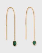 Load image into Gallery viewer, Thread Through Earrings Green
