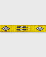 Load image into Gallery viewer, 1.25&quot; African Beaded Belt Yellow Multi Feather Design
