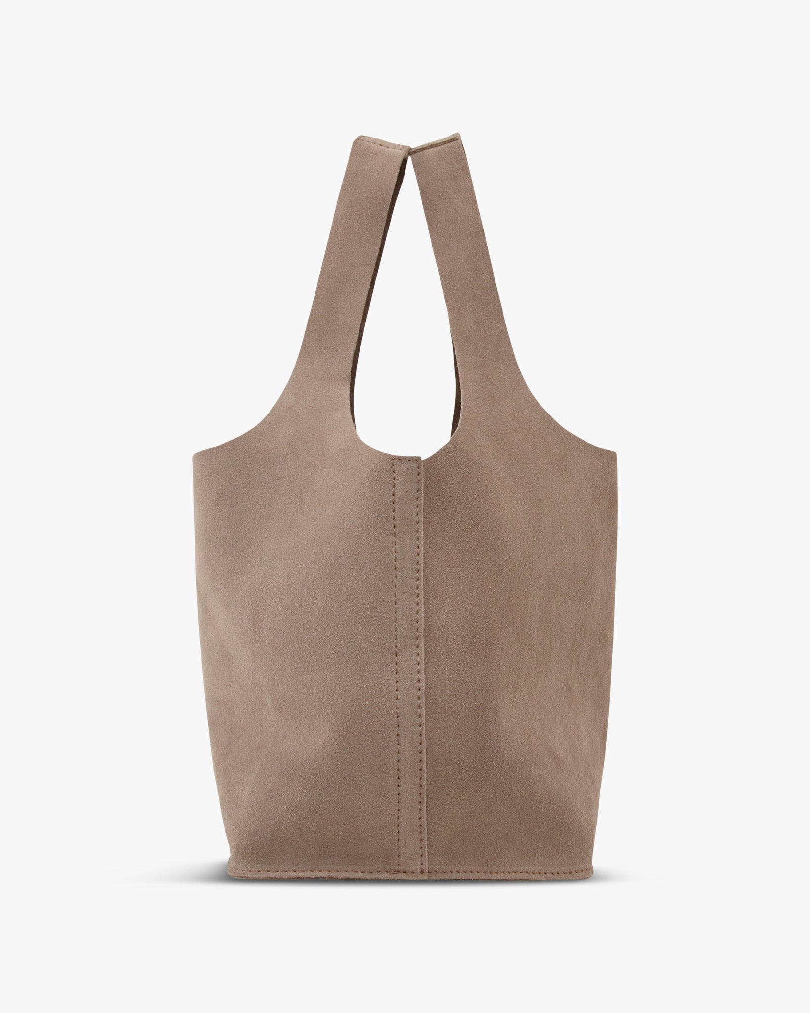 Paola Bucket Bag Taupe Suede