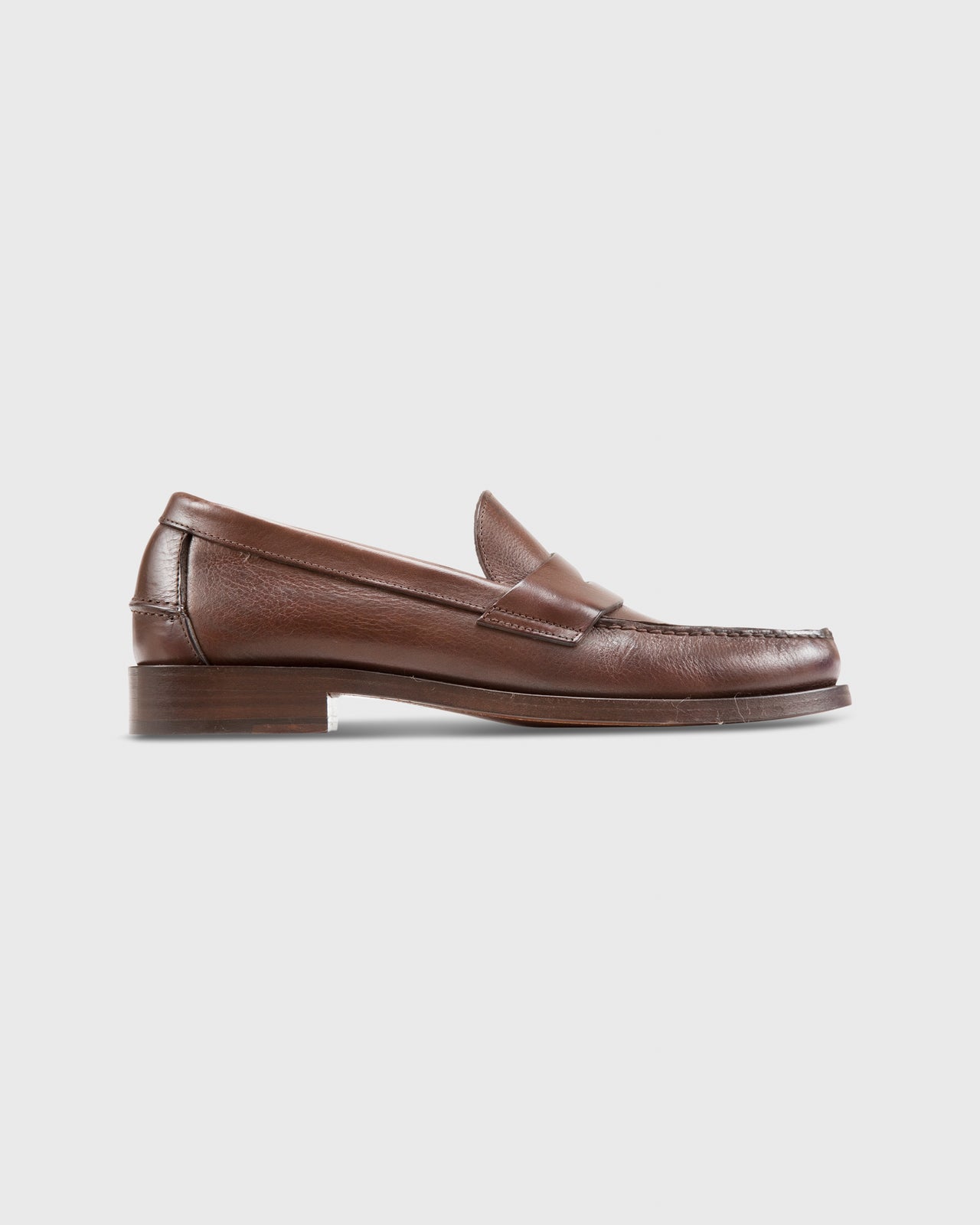 Handsewn Penny Loafer Chocolate Grain Leather