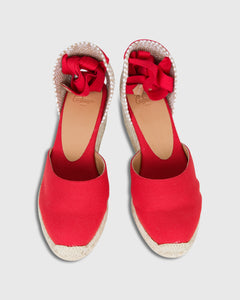 Extra Low Carina Espadrille Red Canvas