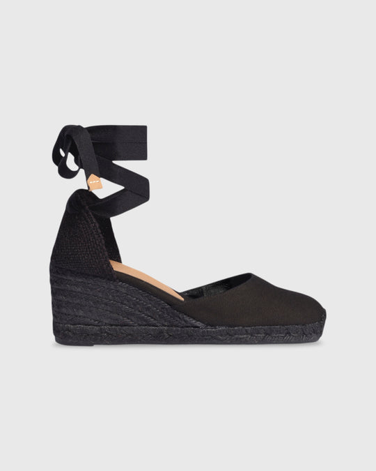 Low Carina Espadrille Black Canvas/Black Jute