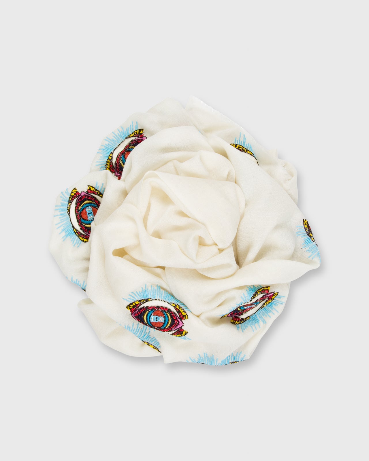 Eyes On You Scarf Ivory/Multi